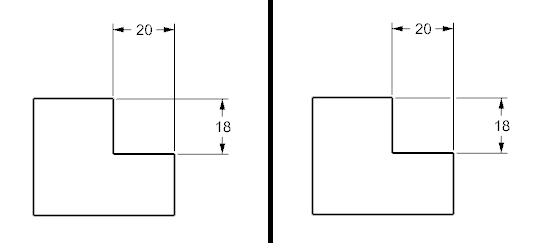 Dimension Extension Line Broken